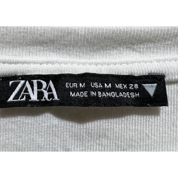 Zara Long Sleeve Bodysuit Size Medium ~ Ivory Color - Picture 3 of 4